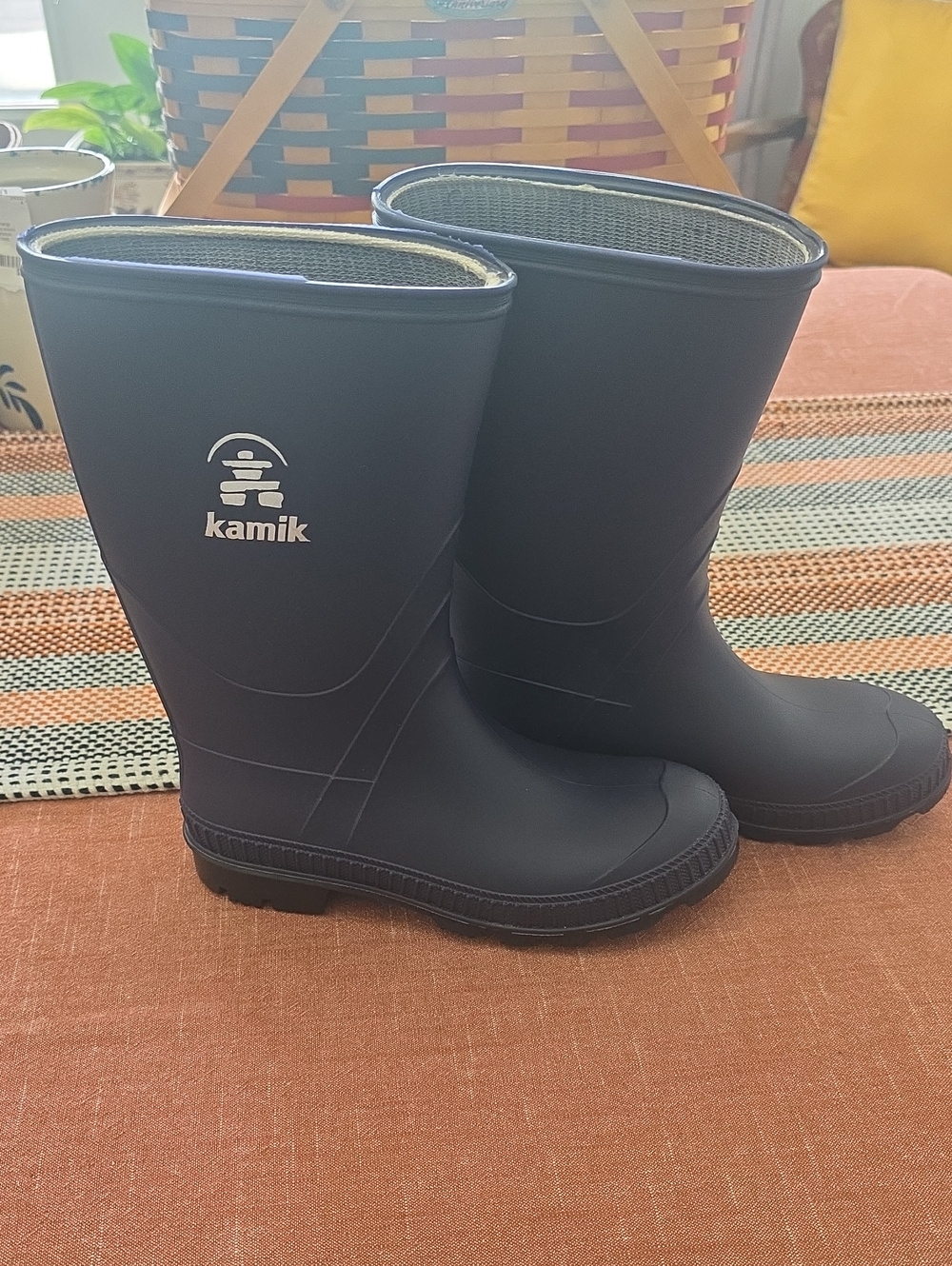 Kamik Navy Waterproof Rubber Boots